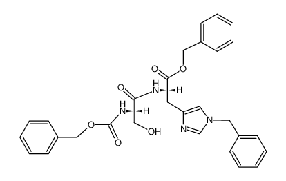 1()-benzyl-Nα-(N-benzyloxycarbonyl-L-seryl)-L-histidine-benzyl ester结构式