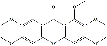1,2,3,6,7-五甲氧基呫吨酮结构式