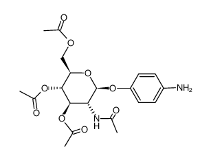 4-aminophenyl 3,4,6-tri-O-acetyl-2-(acetylamino)-2-deoxy-β-D-glucopyranoside Structure