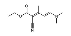 1-carbethoxy-1-cyano-2-methyl-4-dimethylamino-1,4-butadiene结构式