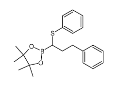4,4,5,5-tetramethyl-2-(3-phenyl-1-phenylsulfanyl-propyl)-[1,3,2]dioxaborolane结构式