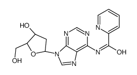 N-[9-[(2R,4S,5R)-4-hydroxy-5-(hydroxymethyl)oxolan-2-yl]purin-6-yl]pyridine-2-carboxamide结构式