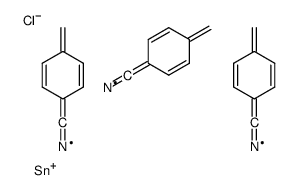 4-[[chloro-bis[(4-cyanophenyl)methyl]stannyl]methyl]benzonitrile Structure
