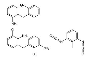 3-[(2-amino-3-chlorophenyl)methyl]-2-chloroaniline,2-[(2-aminophenyl)methyl]aniline,1,3-diisocyanato-2-methylbenzene Structure