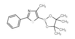 4-methyl-2-phenyl-5-(4,4,5,5-tetramethyl-1,3,2-dioxaborolan-2-yl)-1,3-thiazole Structure