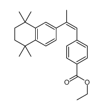 ethyl-p-((E)-2-(5,6,7,8-tetrahydro-5,5,8,8-tetramethyl-2-naphthyl)-1-propenyl)benzoic acid结构式