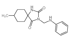 1,3-Diazaspiro[4.5]decane-2,4-dione,8-methyl-3-[(phenylamino)methyl]- Structure