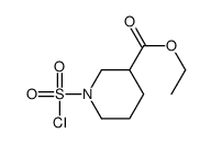 1-(氯磺酰基)-3-哌啶羧酸乙酯结构式
