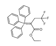 4,4,4-trifluoro-2-(triphenyl-λ5-phosphanylidene)butyric acid ethyl ester结构式