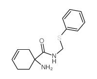 1-amino-N-(phenylsulfanylmethyl)cyclohex-3-ene-1-carboxamide结构式