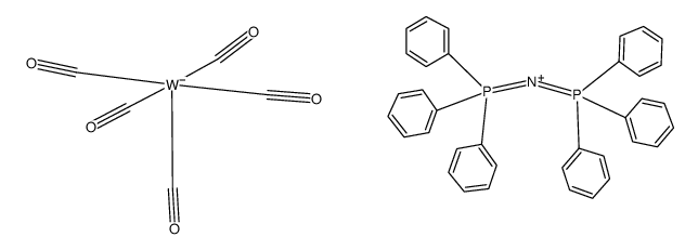 {bis(triphenylphosphine)nitrogen}{HW(CO)5} Structure