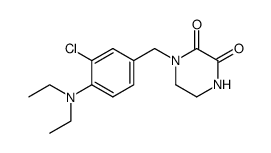 1-(3-chloro-4-(diethylamino)benzyl)piperazine-2,3-dione Structure