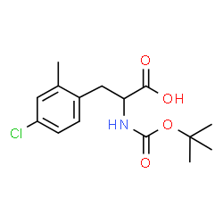 Boc-(2-Me-4Cl)Phe-OH (4-chloro-N-[(1,1-dimethylethoxy)carbonyl]-2-methyl-D-Phenylalanine)结构式