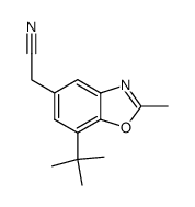 7-tert-Butyl-2-methyl-5-benzoxazolacetonitril结构式