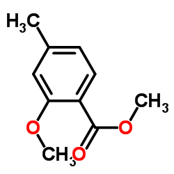2-甲氧基-4-甲基苯甲酸甲酯结构式