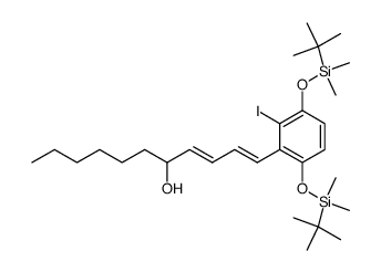 1-[2-iodo-3,6-bis(tert-butyldimethylsiloxy)phenyl]-1,3-undecadien-5-ol结构式
