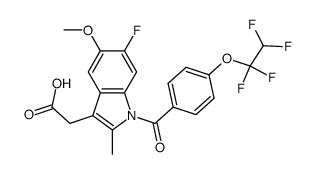 {6-fluoro-5-methoxy-2-methyl-1-[4-(1,1,2,2-tetrafluoroethoxy)benzoyl]-1H-indol-3-yl}acetic acid Structure