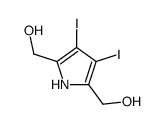 [5-(hydroxymethyl)-3,4-diiodo-1H-pyrrol-2-yl]methanol Structure