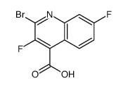 2-bromo-3,7-difluoroquinoline-4-carboxylic acid Structure