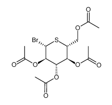 2,3,4,6-tetra-O-acetyl-5-thio-β-D-glucopyranosyl bromide结构式