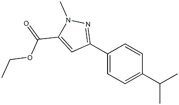 ethyl 3-(4-isopropylphenyl)-1-methyl-1H-pyrazole-5-carboxylate Structure