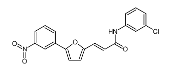 2-Propenamide, N-(3-chlorophenyl)-3-[5-(3-nitrophenyl)-2-furanyl]-, (2E) Structure