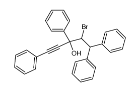 4-bromo-1,3,5,5-tetraphenyl-pent-1-yn-3-ol结构式