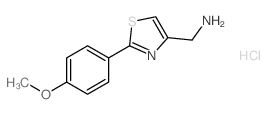 (2-(4-甲氧基苯基)噻唑-4-基)甲胺盐酸盐结构式