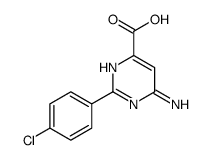 6-氨基-对氯苯基-嘧啶-4-羧酸结构式