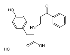 (2S)-3-(4-hydroxyphenyl)-2-[(3-oxo-3-phenylpropyl)amino]propanoic acid,hydrochloride Structure