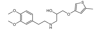 1-[2-(3,4-dimethoxyphenyl)ethylamino]-3-(5-methylthiophen-3-yl)oxypropan-2-ol结构式