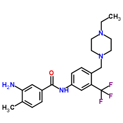 3-amino-N-[4-[(4-ethylpiperazin-1-yl)methyl]-3-(trifluoromethyl)p henyl]-4-methyl-benzamide structure
