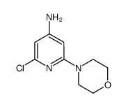 2-chloro-6-morpholin-4-yl-pyridin-4-ylamine结构式
