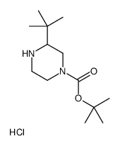 3-叔丁基哌嗪-1-羧酸叔丁酯盐酸盐结构式