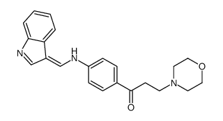1-[4-[[(Z)-indol-3-ylidenemethyl]amino]phenyl]-3-morpholin-4-ylpropan-1-one结构式