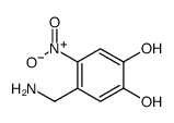 4-(氨基甲基)-5-硝基-1,2-苯二醇结构式