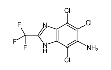 4,6,7-trichloro-2-(trifluoromethyl)-1H-benzimidazol-5-amine Structure