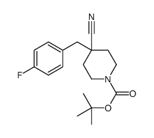 4-氰基-4-(4-氟苯甲基)哌啶-1-羧酸叔丁酯结构式