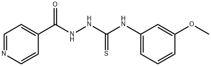 2-异烟酰基-N-(3-甲氧基苯基)肼-1-硫代甲酰胺结构式