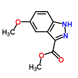 5-甲氧基-1H-吲唑-3-羧酸甲酯结构式
