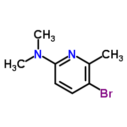 5-Bromo-N,N,6-trimethyl-2-pyridinamine结构式