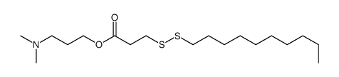 3-(dimethylamino)propyl 3-(decyldisulfanyl)propanoate Structure