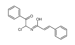 N-(1-chloro-2-oxo-2-phenylethyl)-3-phenylprop-2-enamide结构式