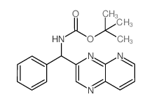 tert-butyl (phenyl(pyrido[2,3-b]pyrazin-3-yl)methyl)carbamate结构式