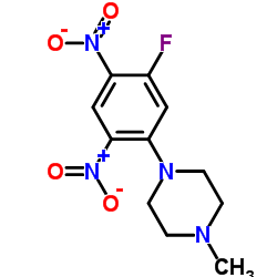 1-(5-氟-2,4-二硝基苯基)-4-甲基哌嗪结构式