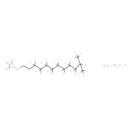 Diammonium 3,3,4,4,5,5,6,6,7,7,8,8,9,9,10,10,11,12,12,12-icosafluoro-11-(trifluoromethyl)dodecyl phosphate结构式
