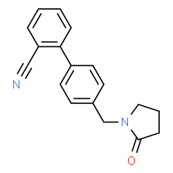 2-{4-[(2-氧代吡咯烷-1-基)甲基]苯基}苯腈结构式