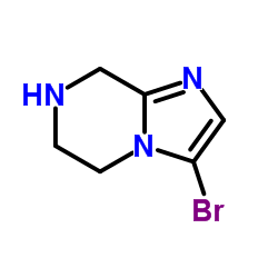 3-溴咪唑[1,2-A] 5,6,7,8-四氢吡嗪盐酸盐结构式