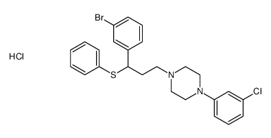 1-[3-(3-bromophenyl)-3-phenylsulfanylpropyl]-4-(3-chlorophenyl)piperazine,hydrochloride Structure