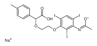 sodium,2-[2-(3-acetamido-2,4,6-triiodophenoxy)ethoxy]-2-(4-methylphenyl)acetate Structure